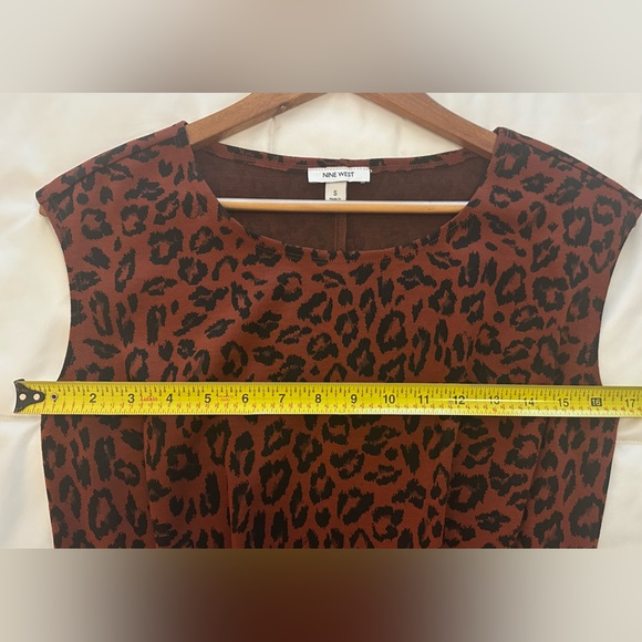 Nine West Brown & Black Animal print Sleeveless Dress Size S - Picture 5 of 8